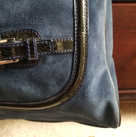 Rare MCM super blue suede 2 way bag - Picture 13 of 16